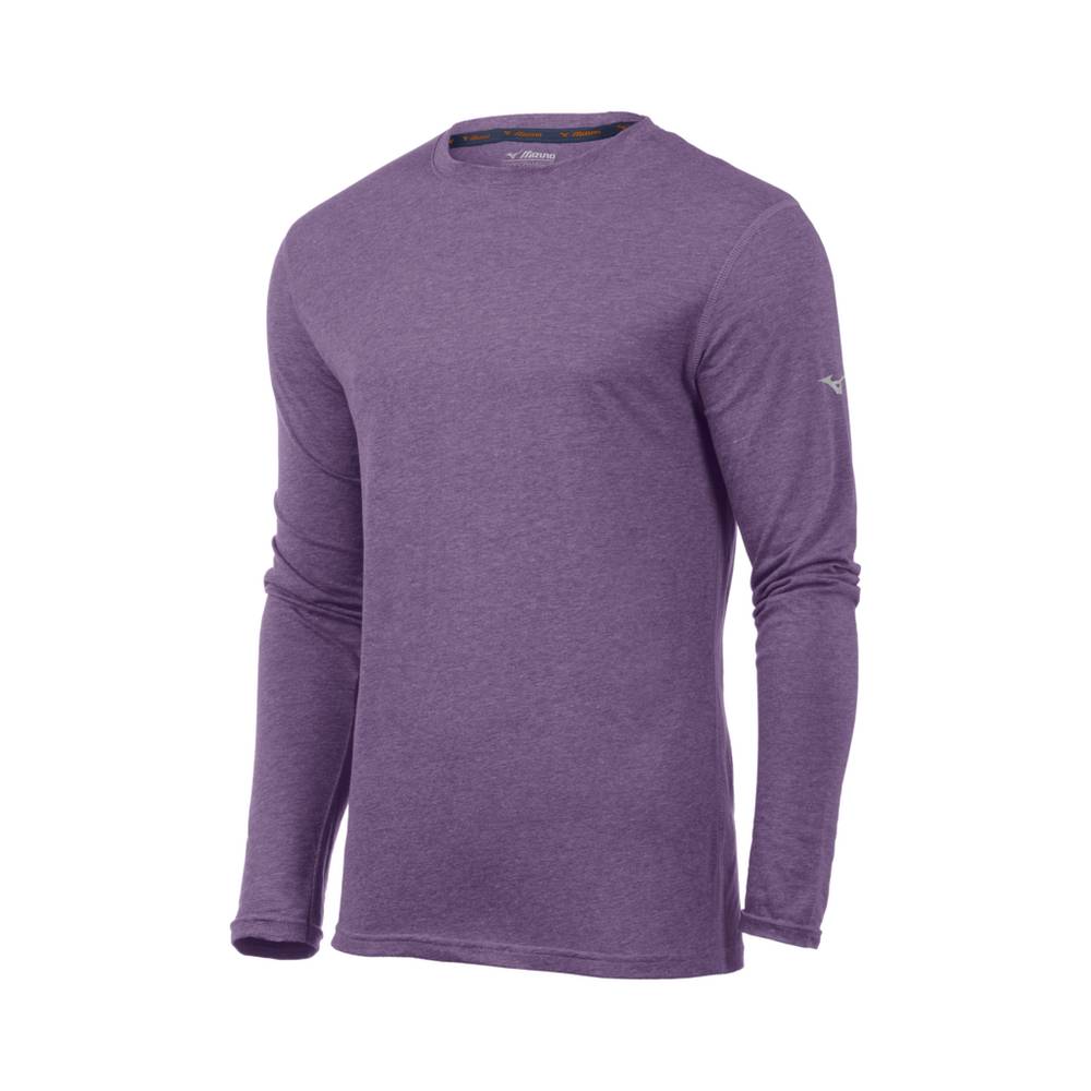 Mizuno Men's Inspire Long Sleeve Tops Purple (421713-DAW)